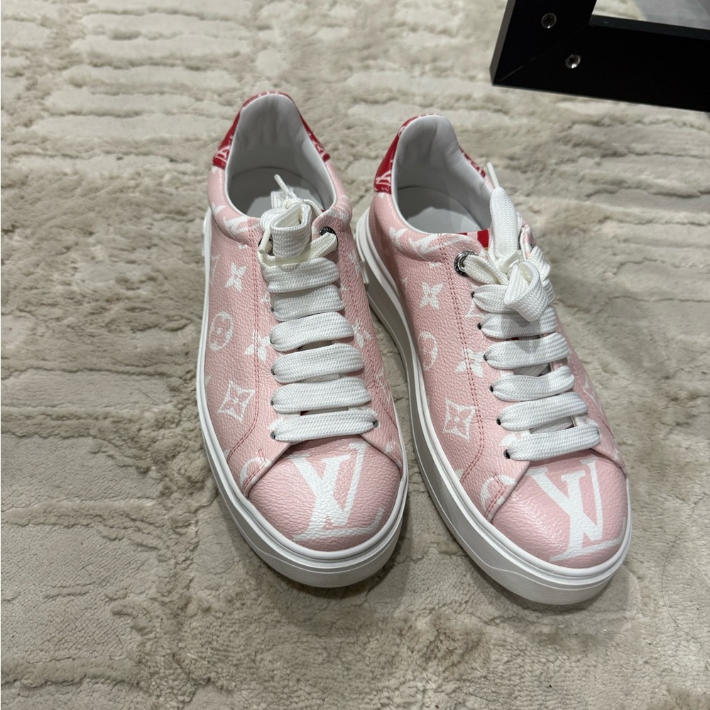 Louis Vuitton Pink and White Women's Sneakers